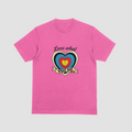 Pink thsirt with tattoo inspired archery moitif and he words Love What You Do